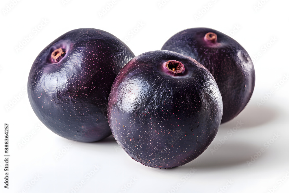 Acai berries fruit on a white background Acai berries fruit on a white background