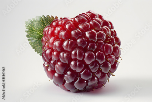 Whole Boysenberry fruit on a white background photo