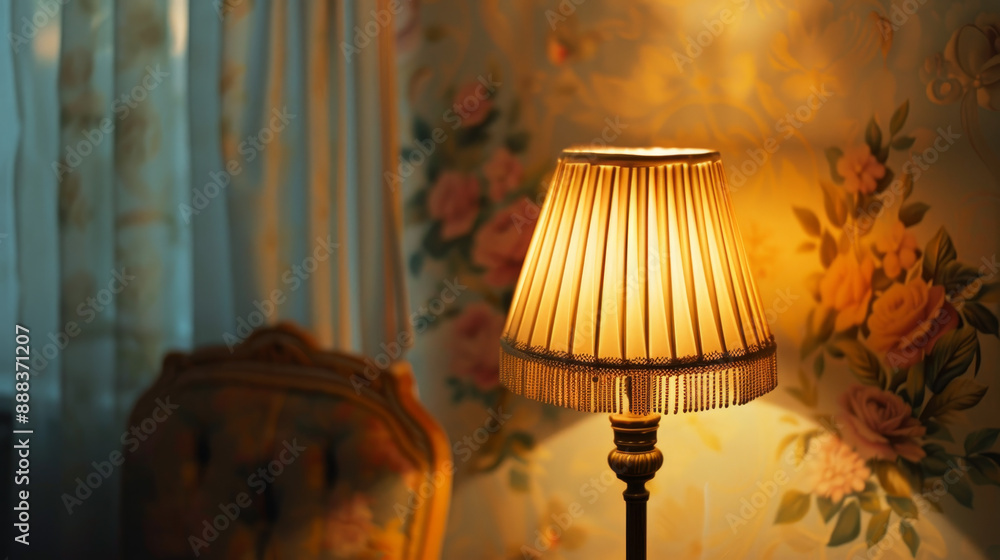 A floor lamp in the room emits a warm light, enhancing the cozy ambiance. A floor lamp in the room emits a warm light, enhancing the cozy ambiance.