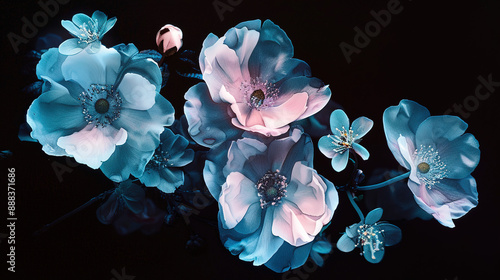 blossom isolated on black