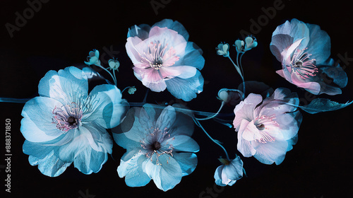 blossom isolated on black