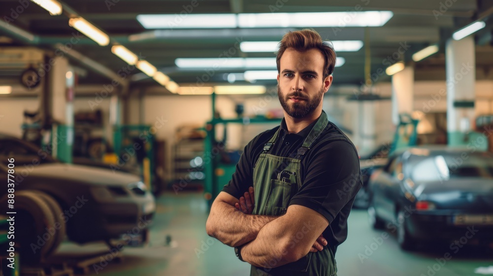 The mechanic in the workshop The mechanic in the workshop