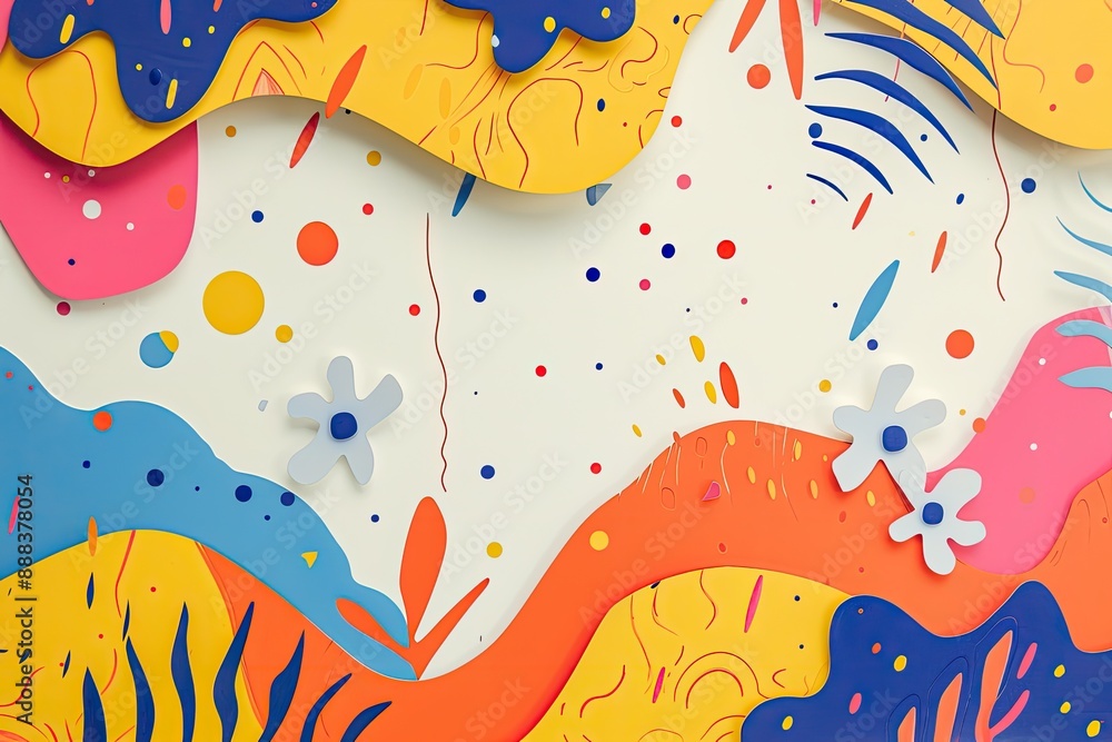a colorful abstract background with a lot of shapes, whimsical abstract background with playful shapes a colorful abstract background with a lot of shapes, whimsical abstract background with playful shapes
