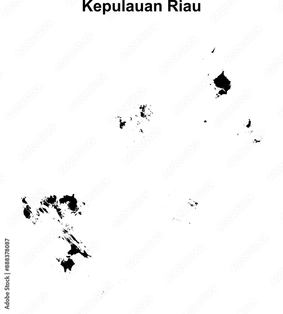 Obraz premium Kepulauan Riau outline map