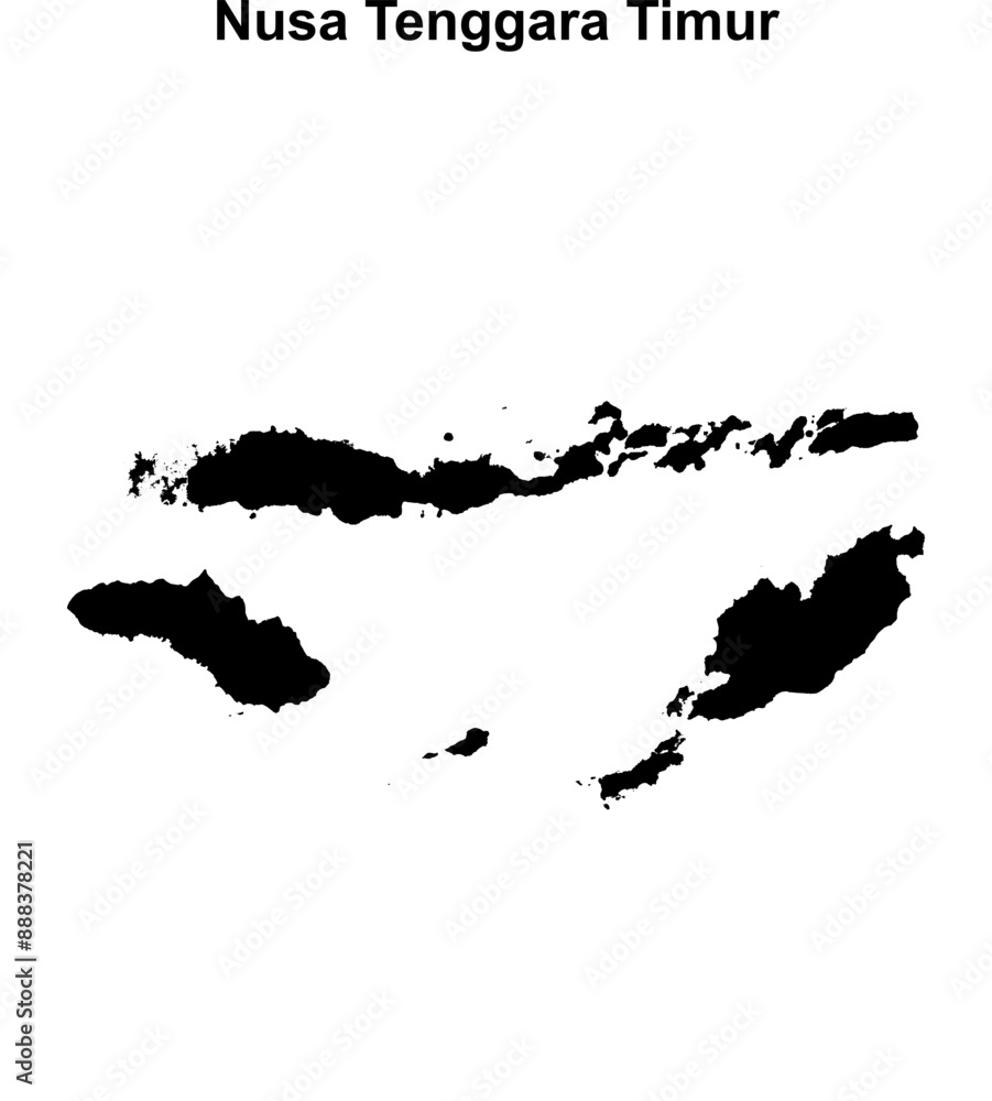 Fototapeta premium Nusa Tenggara Timur outline map