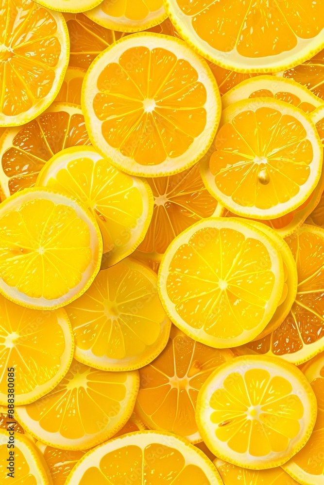A close up of many slices of orange. A close up of many slices of orange.