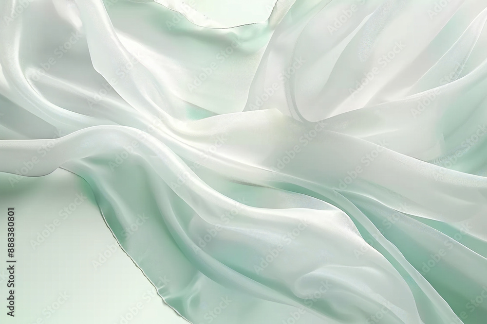 Obraz premium abstract green and blue curtain background