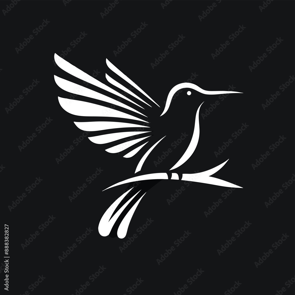 Obraz premium Adobe Illustrator Artwork Hummingbird silhouette