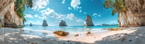 Scenic Coastal View with Limestone Stacks