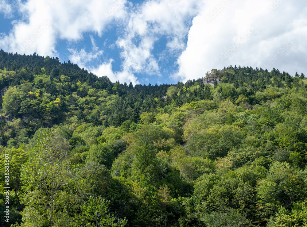 A series of picturesque landscapes featuring lush green mountains, serene valleys, and rural villages under a clear sky with scattered clouds, highlighting the natural beauty and tranquility A series of picturesque landscapes featuring lush green mountains, serene valleys, and rural villages under a clear sky with scattered clouds, highlighting the natural beauty and tranquility