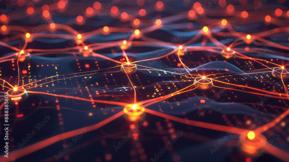 abstract representation of risk management concepts using a network of interconnected nodes and glowing paths abstract representation of risk management concepts using a network of interconnected nodes and glowing paths