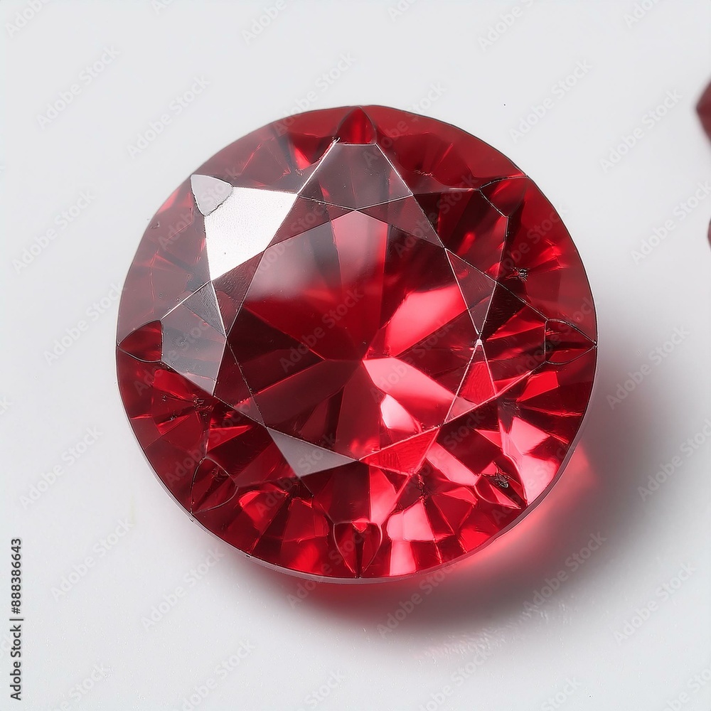 An isolated red diamond on a white background An isolated red diamond on a white background