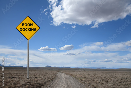 desert road sign boon docking
