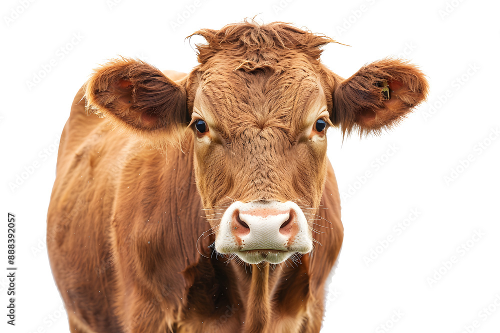 Red Angus Cow: Front View Portrait Red Angus Cow: Front View Portrait