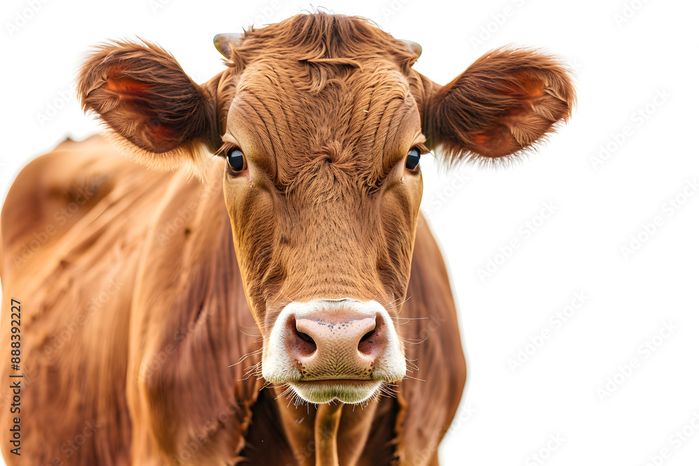 Red Angus Cow: Front View Portrait Red Angus Cow: Front View Portrait