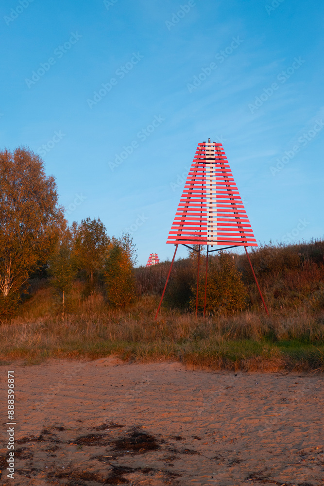 alignment of the navigation sign. High quality photo
