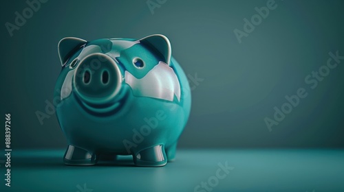 The Teal Piggy Bank photo