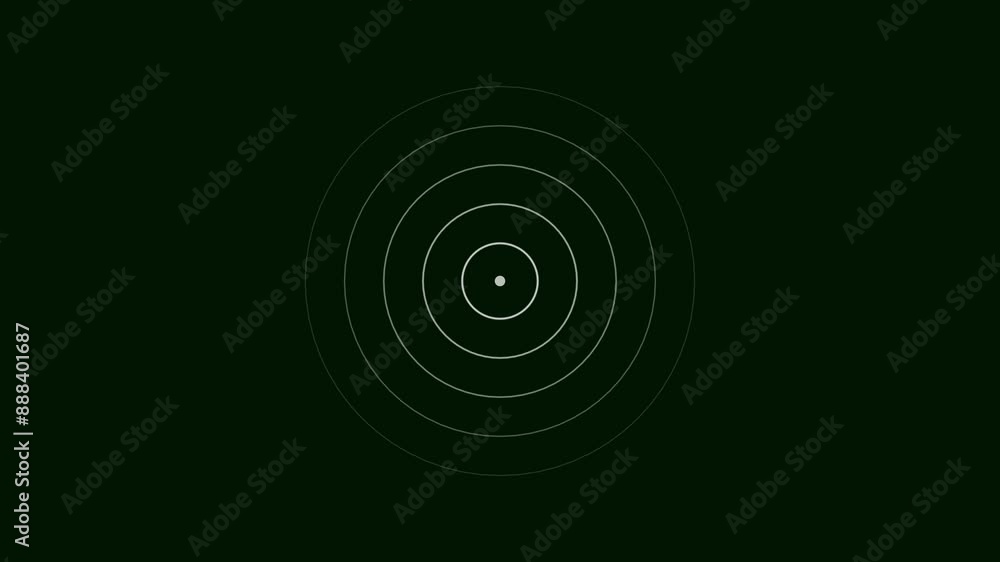 Radio waves animation on the black background Radio waves animation on the black background