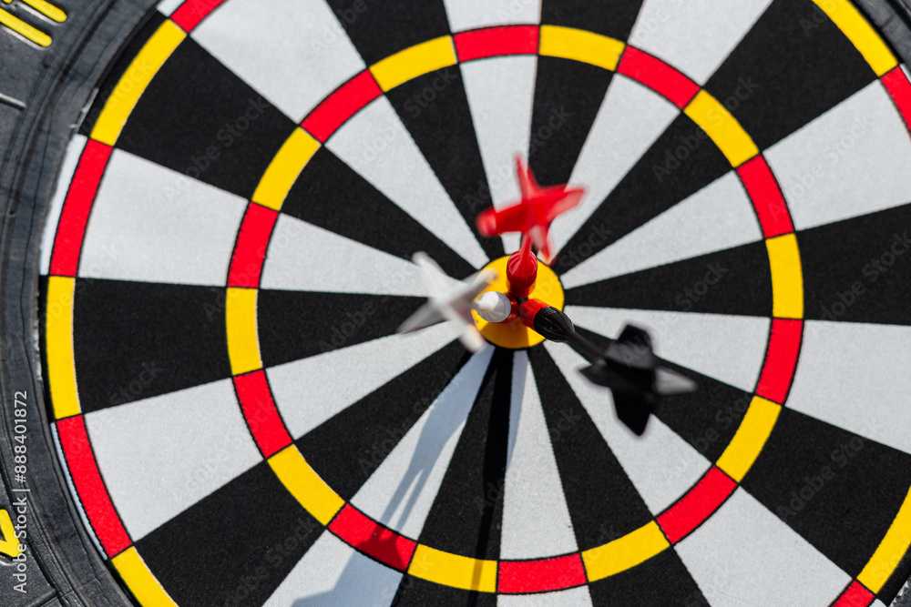 Three Darts Arrows Poked Right In The Center Three Darts Arrows Poked Right In The Center