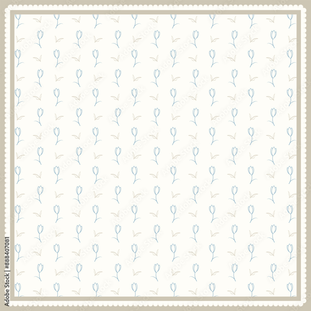 Sweet floral flower pattern for hijab and scarf design Sweet floral flower pattern for hijab and scarf design