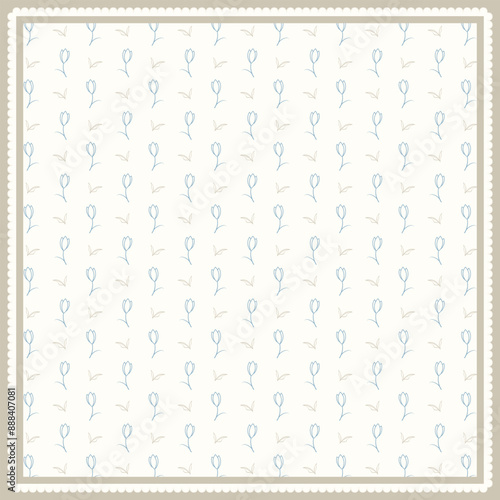 Sweet floral flower pattern for hijab and scarf design