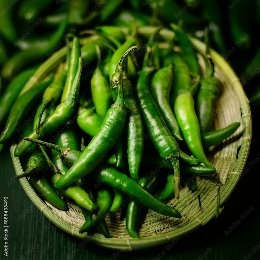 Green chili background camera focused some chilies and all blur Green chili background camera focused some chilies and all blur