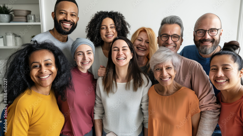 A diverse group of friends gathered together, smiling warmly at the camera, radiating unity, joy, and camaraderie. A diverse group of friends gathered together, smiling warmly at the camera, radiating unity, joy, and camaraderie.