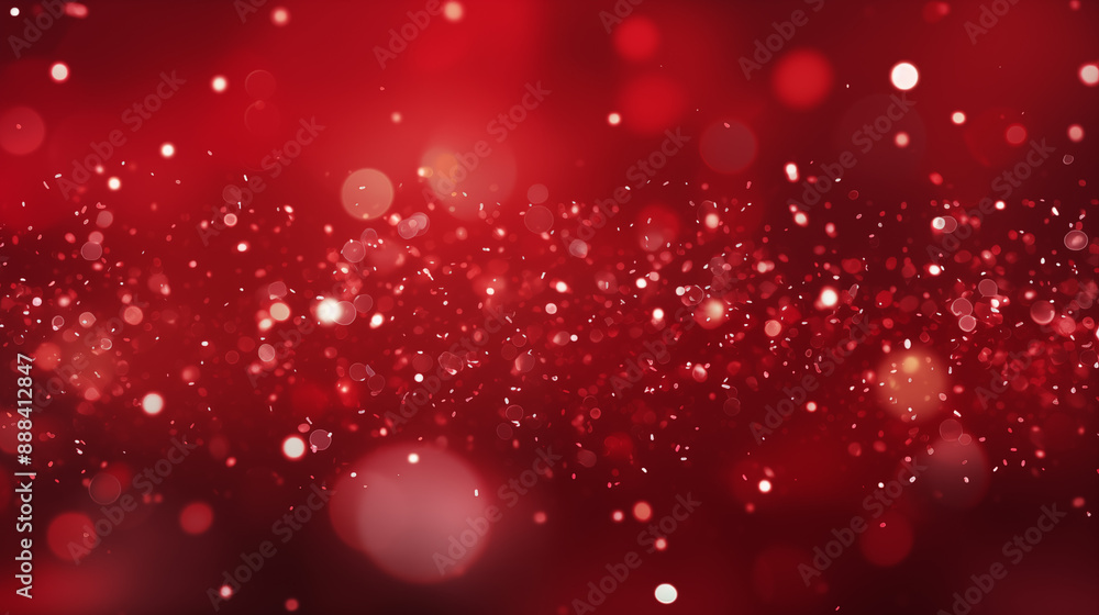 Red Bokeh Background with Sparkling Particles Red Bokeh Background with Sparkling Particles