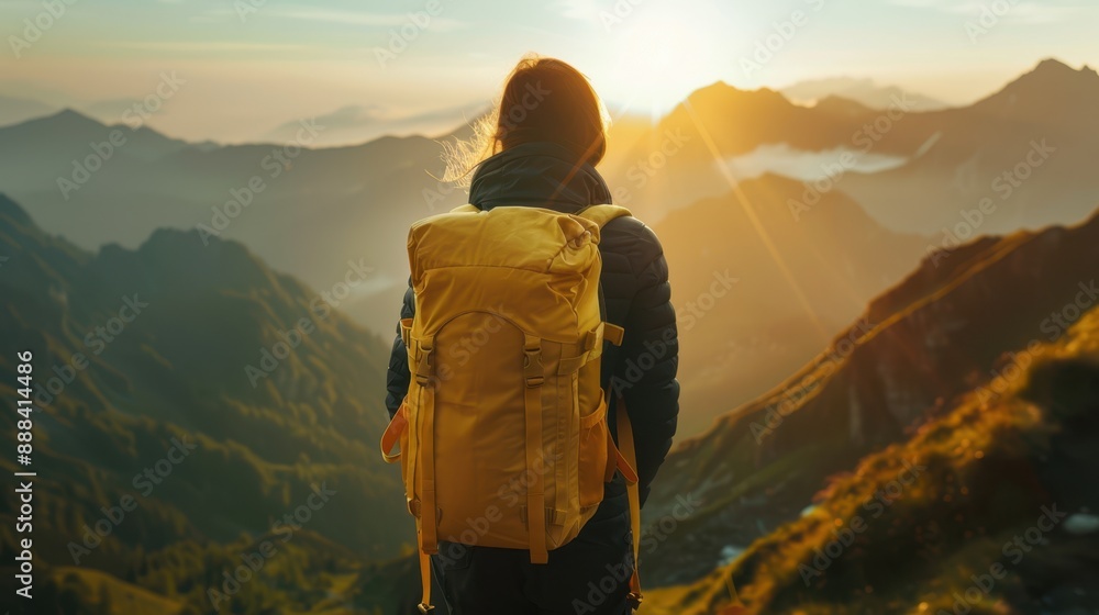 The Hiker with Yellow Backpack The Hiker with Yellow Backpack