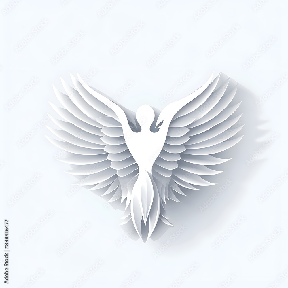Fototapeta premium Elegant Abstract Angel Wings Illustration