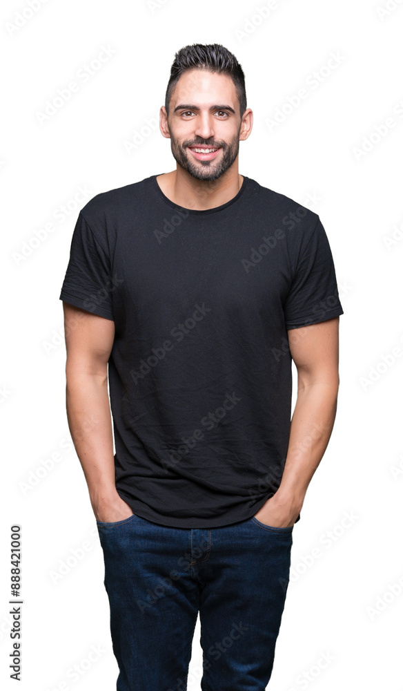 Young handsome man over isolated background with a happy and cool smile on face. Lucky person. Young handsome man over isolated background with a happy and cool smile on face. Lucky person.