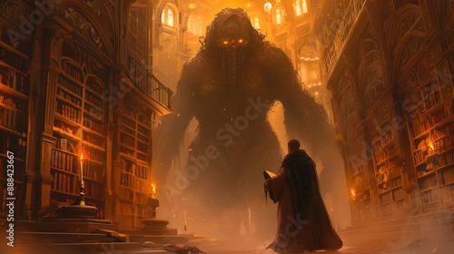 Monster in library