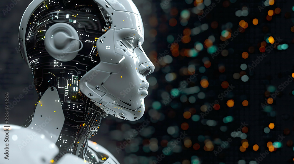 Sleek and modern 3D rendering of an AI concept featuring minimalist design and sophisticated digital elements symbolizing the evolution of technology and the future of artificial intelligence Sleek and modern 3D rendering of an AI concept featuring minimalist design and sophisticated digital elements symbolizing the evolution of technology and the future of artificial intelligence