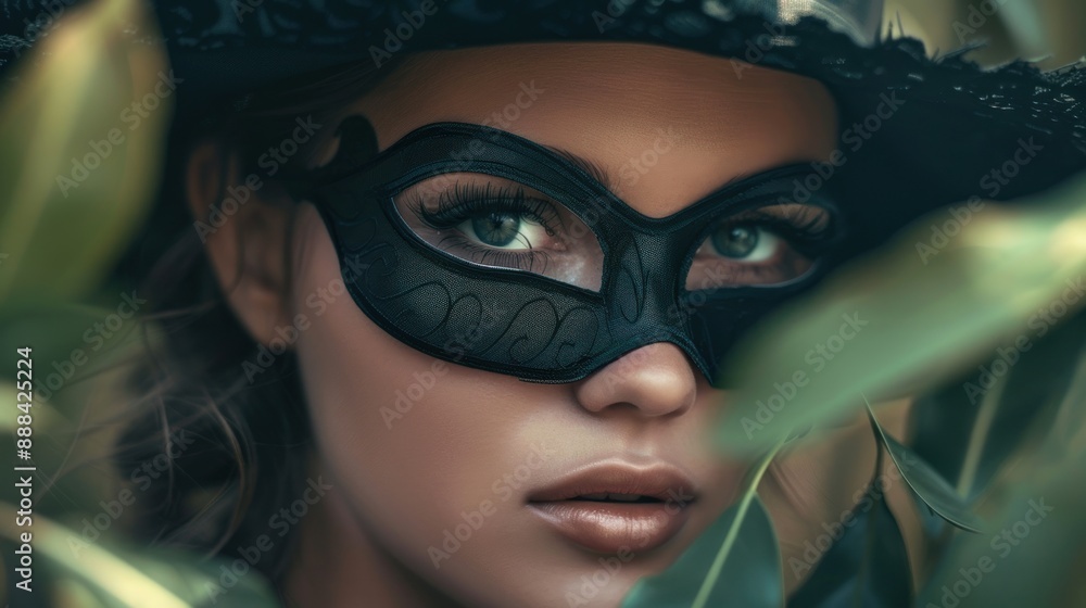 Mysterious Woman with Black Mask Mysterious Woman with Black Mask