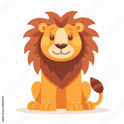 lion cartoon isolated on white