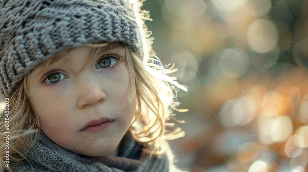 The child's winter portrait The child's winter portrait