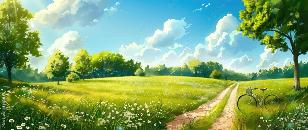 Fototapeta premium Tranquil Summer Day in the Countryside
