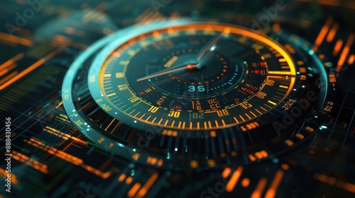 Wallpaper Mural conceptual image of a financial clock, where each hour represents a fiscal quarter, and the hands adjust to market conditions Torontodigital.ca