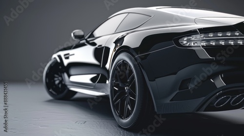 Black Luxury Coupe - A Glimpse of Power and Prestige