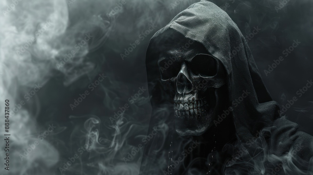 Grim Reaper Skull in Smoky Darkness Grim Reaper Skull in Smoky Darkness