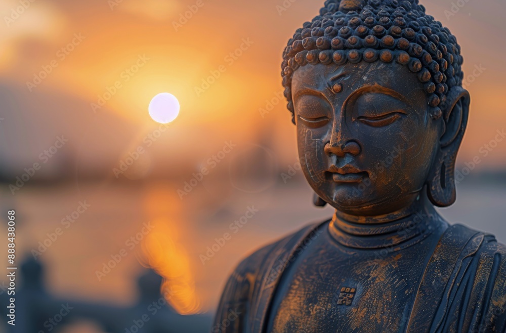Buddha Statue at Sunset Buddha Statue at Sunset