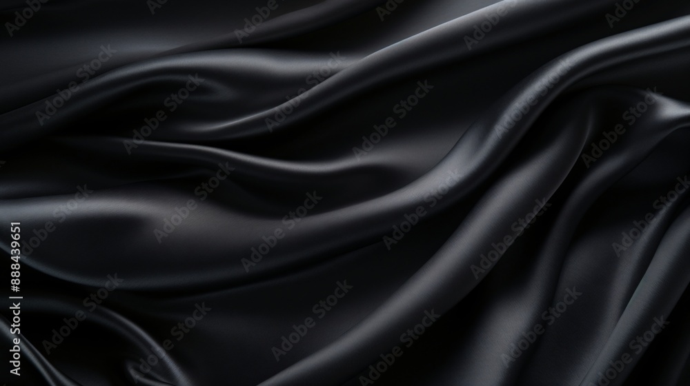 Smooth elegant black silk or satin texture background Smooth elegant black silk or satin texture background