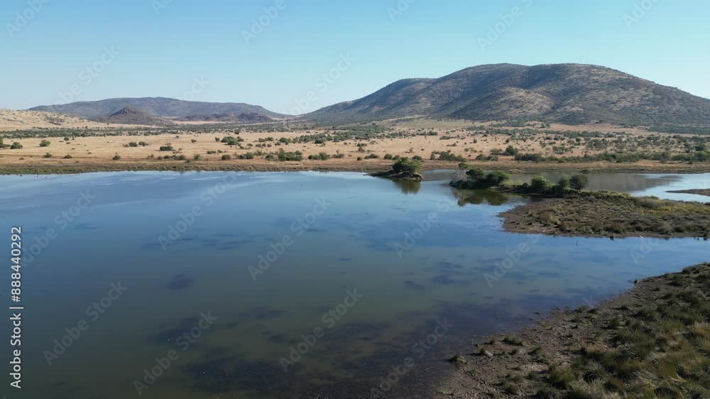 Scenic Lake At Pilanesberg National Park North West South Africa. African Big Five Animals In The Stunning Safari. Exotic Outdoor Farmland Beautiful. Scenic Lake At Pilanesberg National Park North West South Africa. African Big Five Animals In The Stunning Safari. Exotic Outdoor Farmland Beautiful.