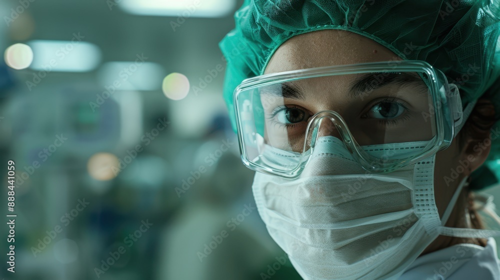 The doctor in protective gear The doctor in protective gear