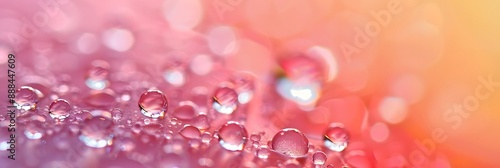 Dewdrops on a Gradient Background 