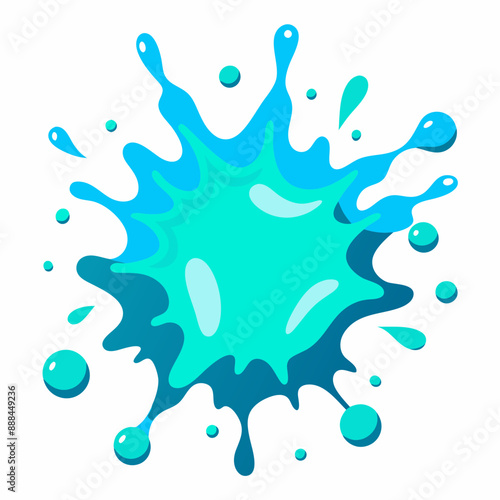 Dynamic Water Splash Vector Illustration Perfect for Creative Designs