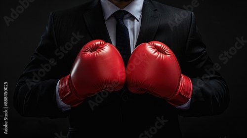 Businessman in Boxing Gloves