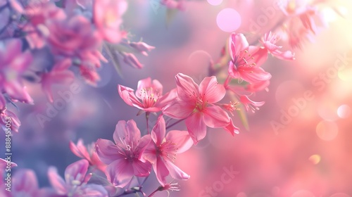 Background pattern with colorful flowers