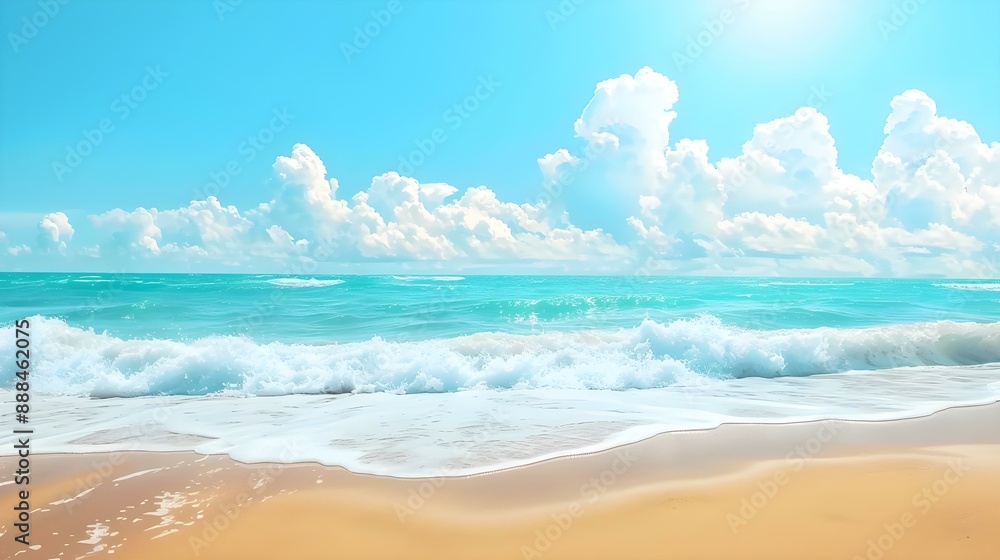 Obraz premium Beautiful beach and sea in the summer season