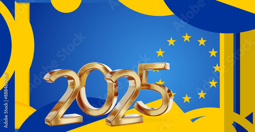 2025 golden creative abstra...